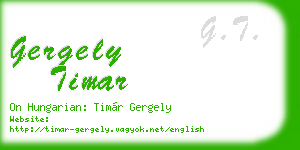 gergely timar business card